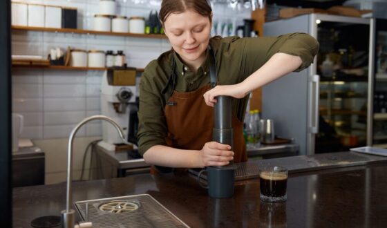 AeroPress Brewer e macinacaffè in noce
