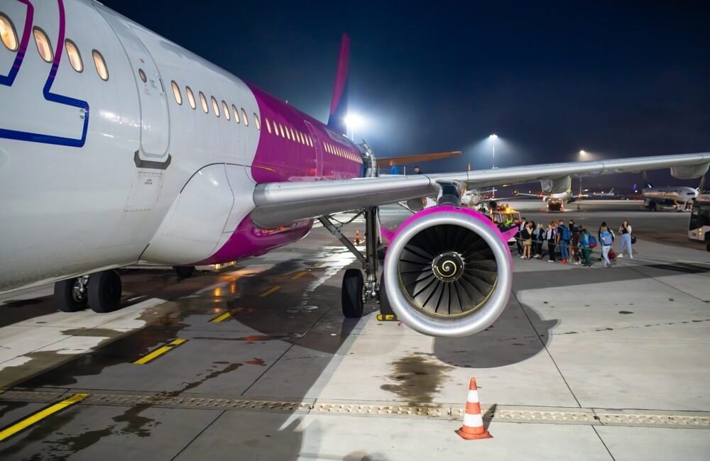Aereo Wizz Air in volo